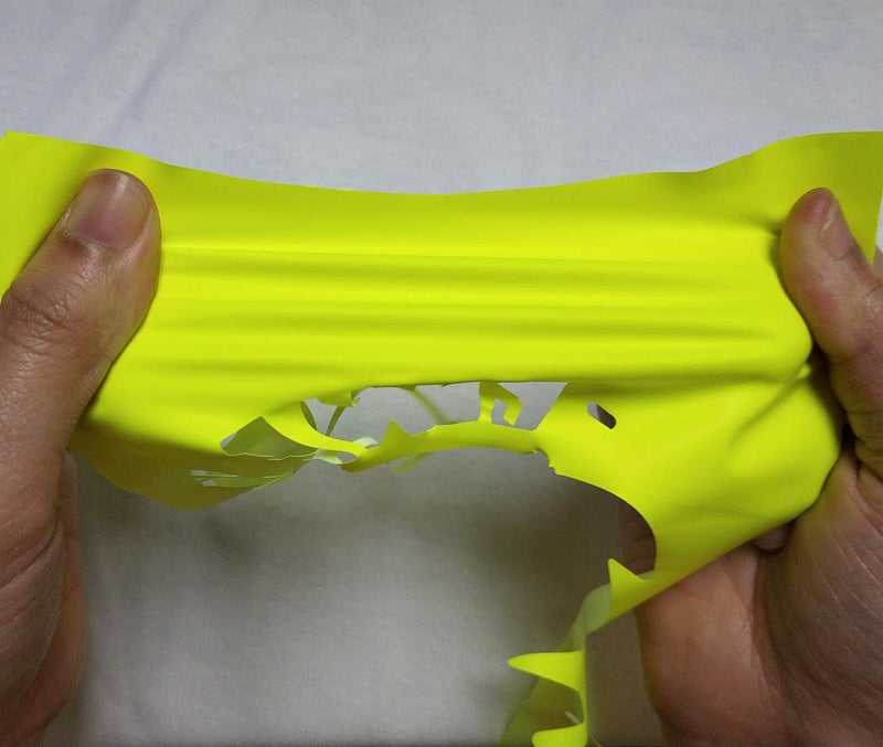 FUNKAKA Neon Yellow HTV Heat Transfer Vinyl Rolls, 12" x 9ft Fluorescent Yellow Iron on Vinyl for T-Shirt, Stretchy PU HTV Vinyl for All Cutter Machines Easy to Cut & Weed for Heat Vinyl Design - Image 2